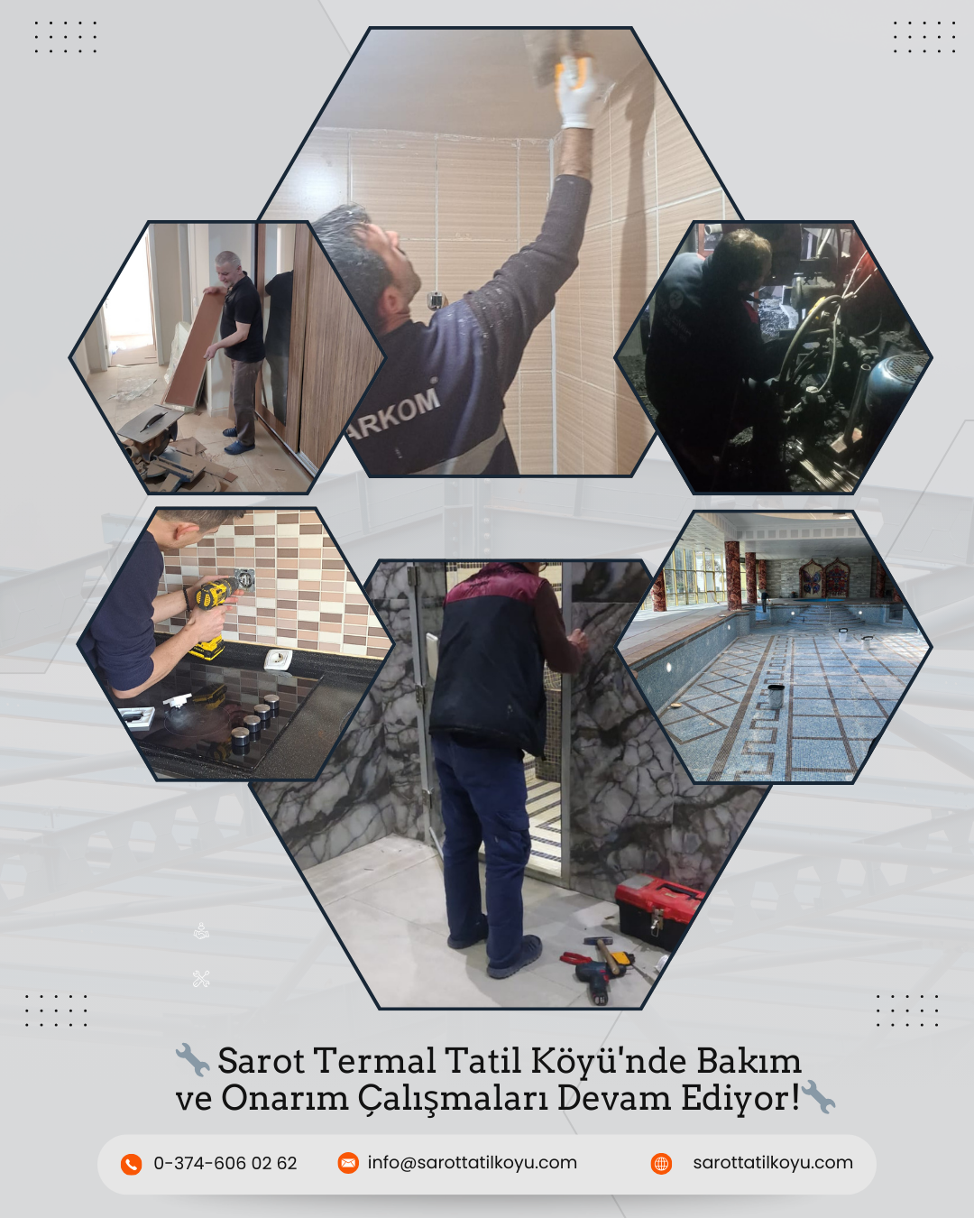 BAKIM ONARIM ÇALIŞMALARI HIZLA DEVAM EDİYOR.